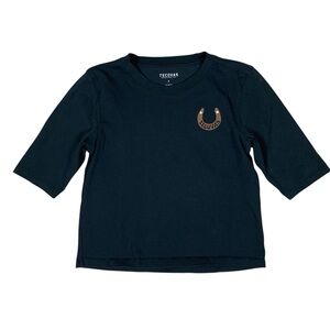 Tecovas Black Horseshoe Graphic Western T Shirt Casual Streetwear Small Women’s